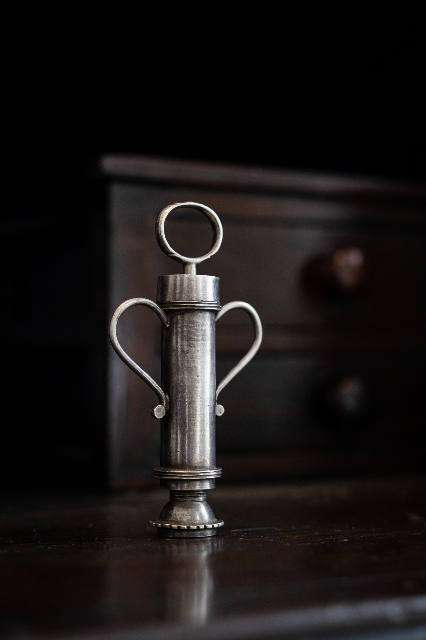 Antique silver pichkari